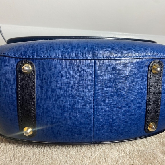 Navy Blue Cuoieria Fiorentina leather Crossbody Bag Italy - Picture 12 of 16